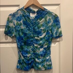 Fifteen Twenty Blue and Green Floral Blouse